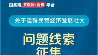 黄色操逼操逼操逼逼逼逼小视频国务院“互联网+督查”平台公开征集阻碍民营经济发展壮大问题线索